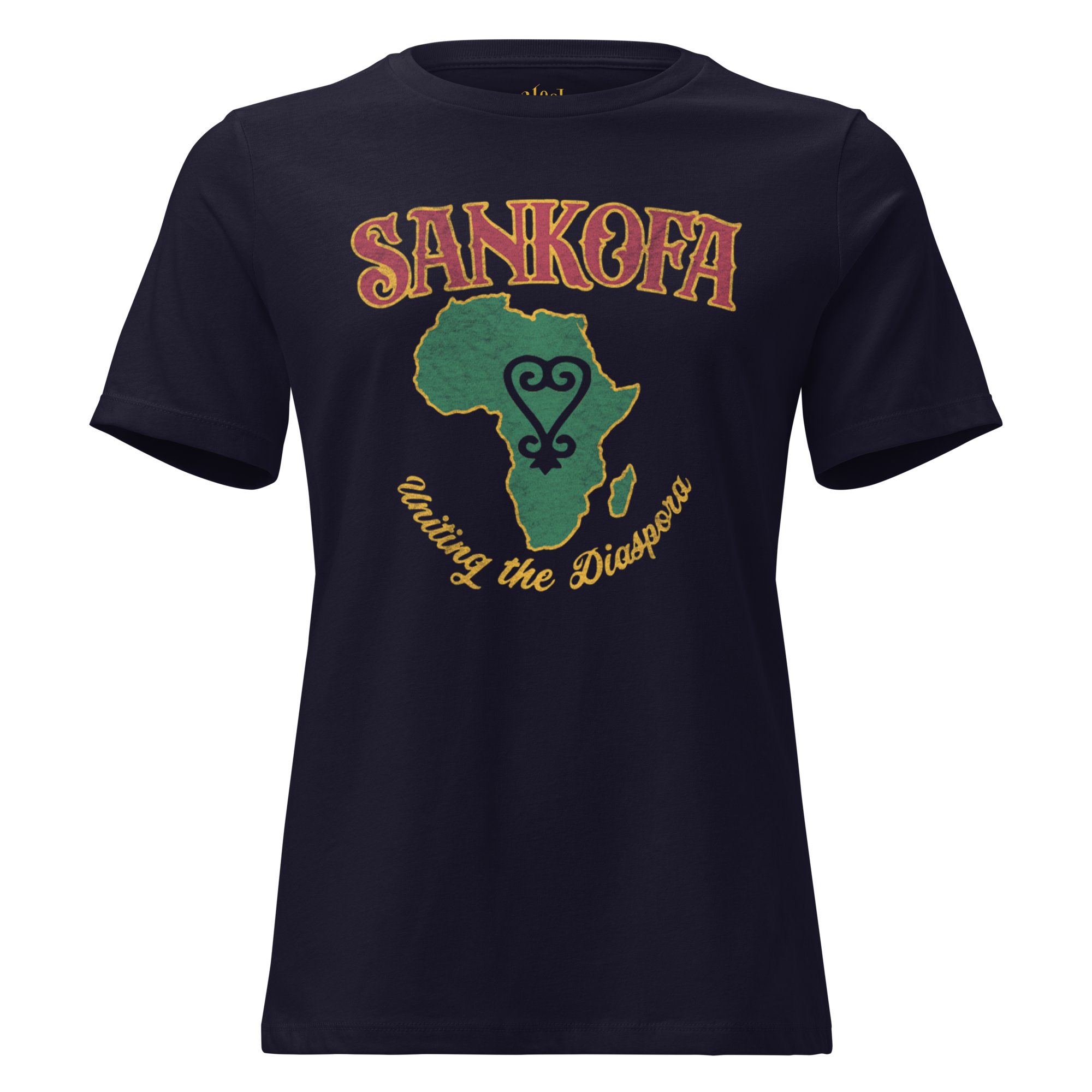 Sankofa women's relaxed t‑shirt in Heather Prism Lilac – front view by BLACKLUSTRE