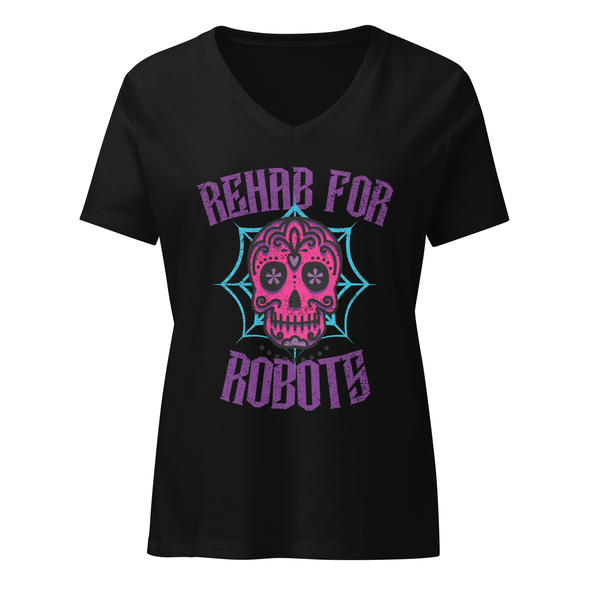 RfR Dia de los Muertos Women’s relaxed v-neck t-shirt